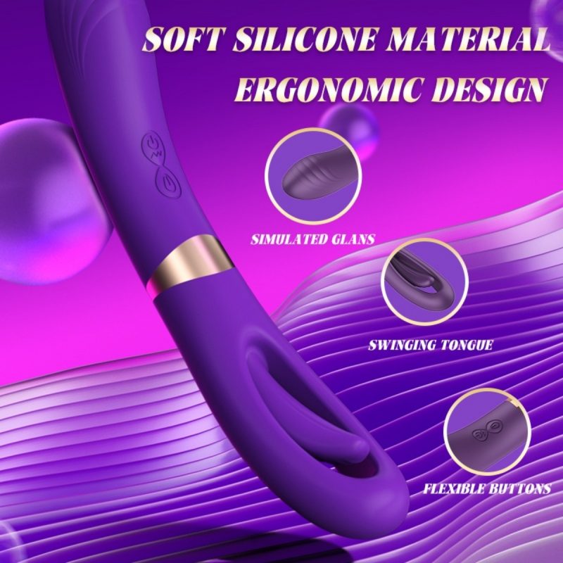 Lisa Flicking G-Spot Vibrator-Purple - Image 4