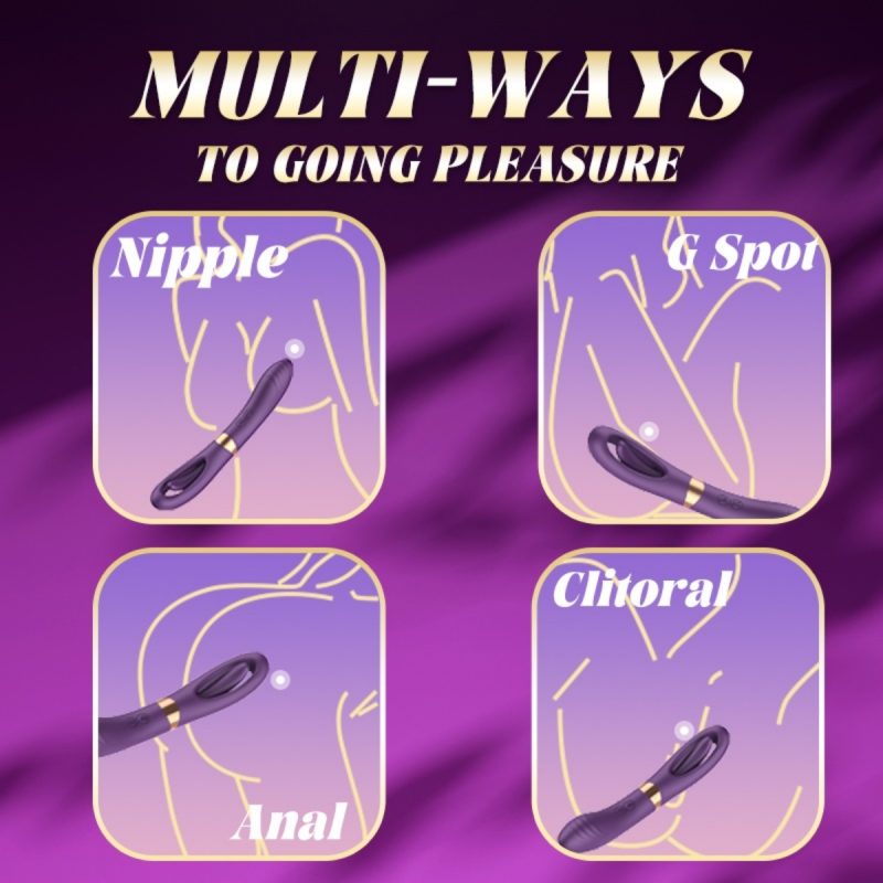 Lisa Flicking G-Spot Vibrator-Purple - Image 8