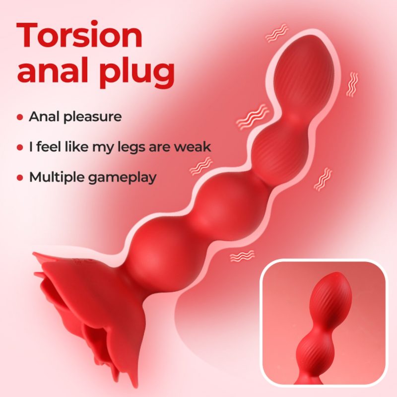 Red Rose Flower Butt Plug - Image 2
