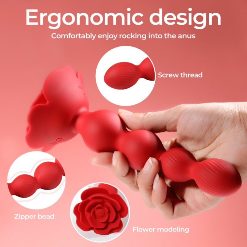 Red Rose Flower Butt Plug - Image 4