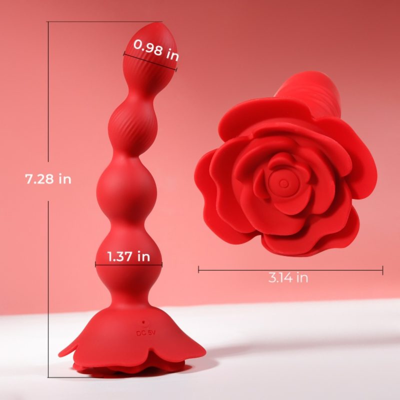 Red Rose Flower Butt Plug - Image 8