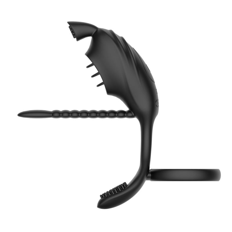 Vibrating Cock Ring Ergonomic Vibrating Penis Ring With Two Rings - Image 4
