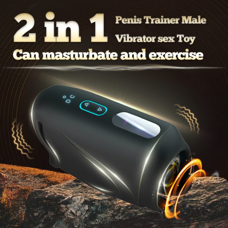 Dual Vibration -Adjustable transform Silicone Masturbator - Image 2