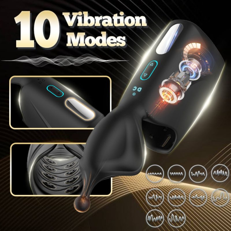 Dual Vibration -Adjustable transform Silicone Masturbator - Image 3