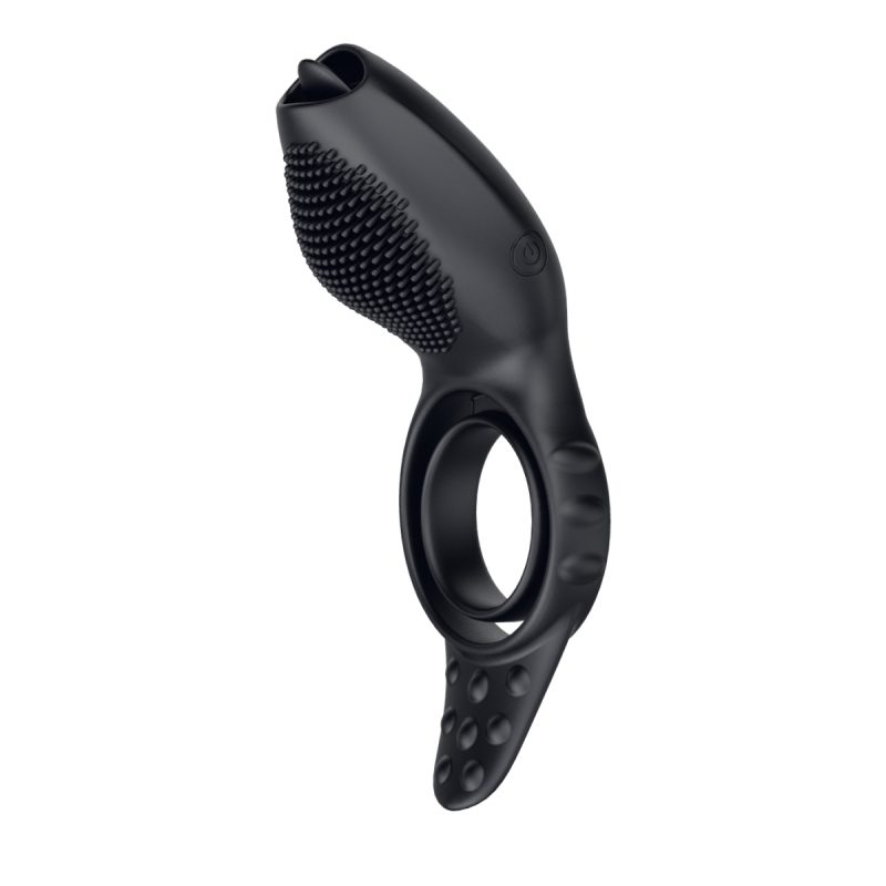 FunnyMee Mr Tongue Licker Cock Ring For Couples - Remote Control - Image 4