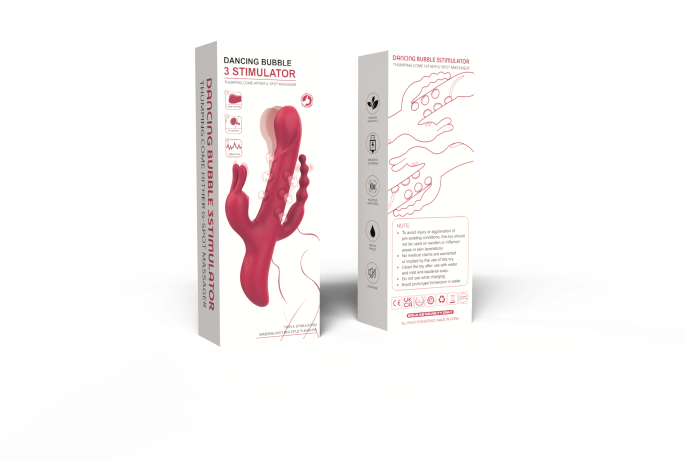 DANCING BUBBLE 3 STIMULATOR THUMPING COME HITHER G-SPOT MASSAGER - Image 3